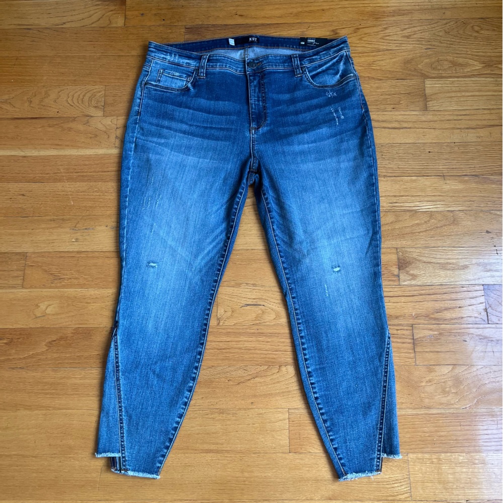 KUT from the Kloth Connie High Rise Skinny Jeans Ankle Length Plus Size 18W NWT